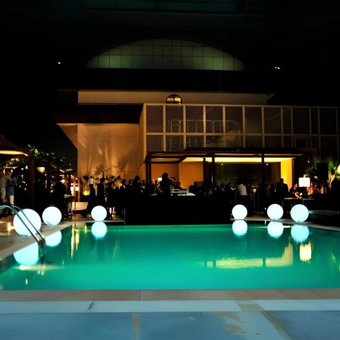 Luz esférica para jardín