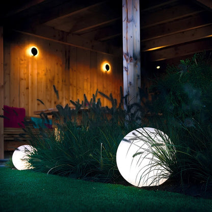 Luz esférica para jardín