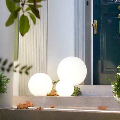 Luz esférica para jardín