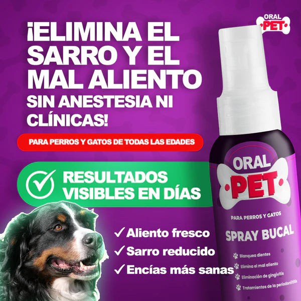 OralPet® spray de Salud Dental Perros y Gatos | 1 + 1 GRATIS