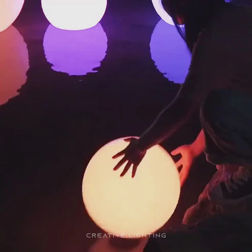 Luz esférica para jardín