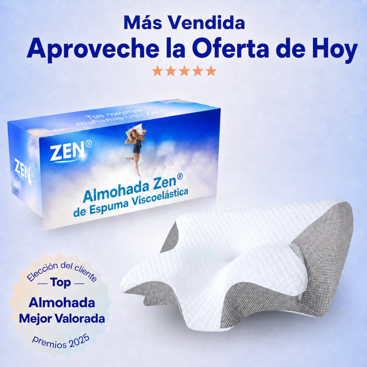 Almohada Zen® para un sueño comodo profundo y reparador