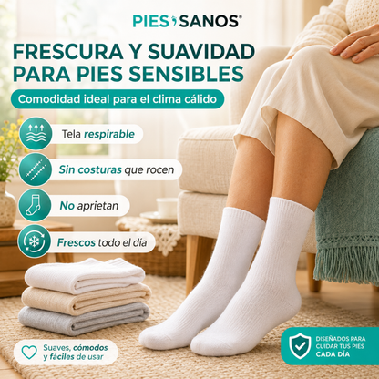 Calcetines Diabéticos de Fibra de Bambú Pies Sanos® | Sin Costuras | Pack 12 Pares