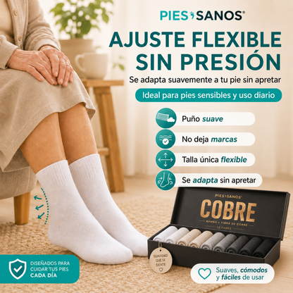 Calcetines Diabéticos de Fibra de Bambú Pies Sanos® | Sin Costuras | Pack 12 Pares