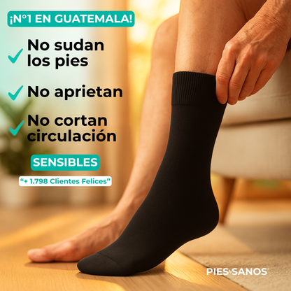 CALCETINES ESPECIALES PARA DIABETICOS SIN COSTURA, NO APRIETAN NI DEJAN MARCAS - PIES SANOS® PACK 12 PARES