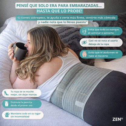 ZenWrap® Invisible 3 en 1 | Embarazo, sobrepeso y postparto