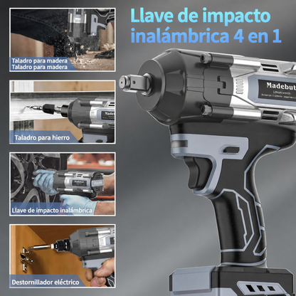 LLAVE DE IMPACTO MADEBUT™ 1.000Nm | INCLUYE 2 BATERÍAS DE REGALO 🎁