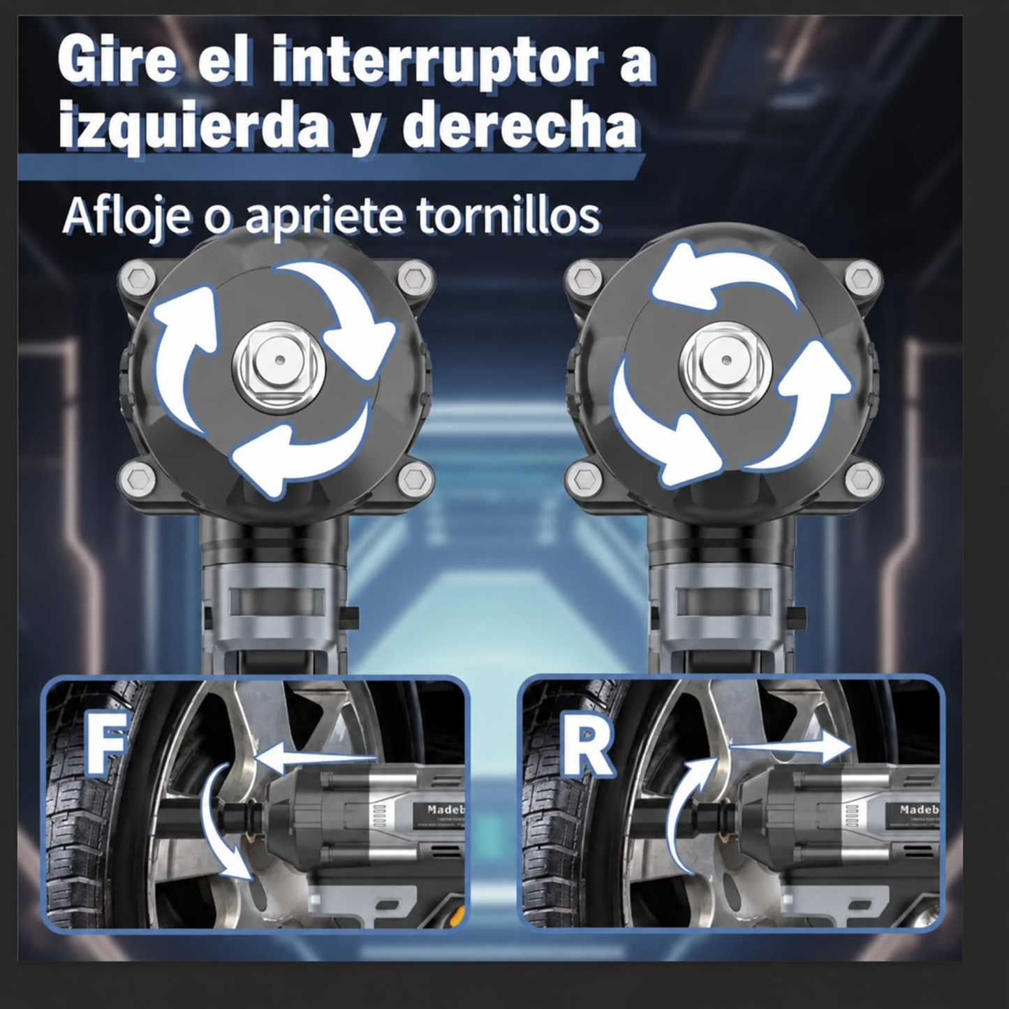 LLAVE DE IMPACTO MADEBUT™ 1.000Nm | INCLUYE 2 BATERÍAS DE REGALO 🎁