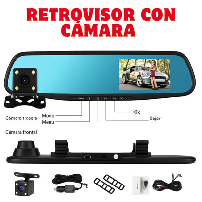 Retrovisor Velocity® 3.0 con Cámara | Protege tu carro y graba todo