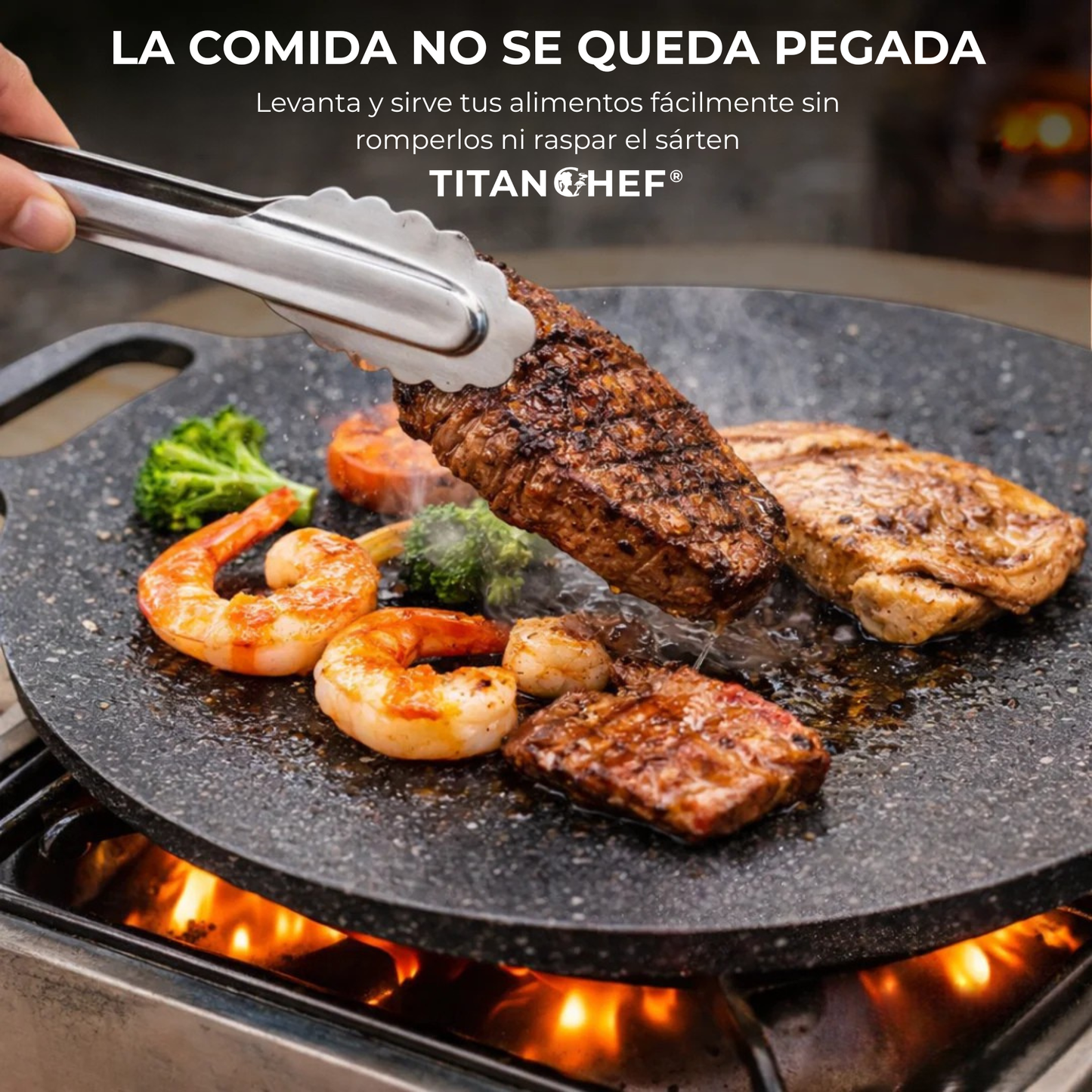 Plancha Antiadherente Titan Chef® - Cocina sanamente