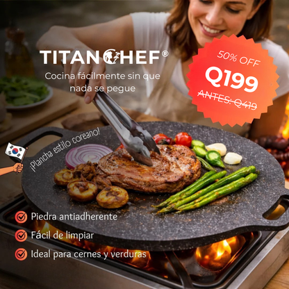 Plancha Antiadherente Titan Chef® - Cocina sanamente
