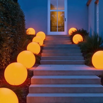 Luz esférica para jardín