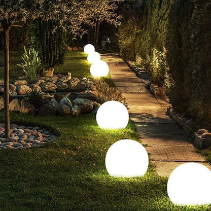 Luz esférica para jardín