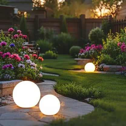 Luz esférica para jardín